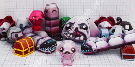 Mô hình giấy Binding of Issac Collection - đồ chơi giấy thủ công PaperCraft VN