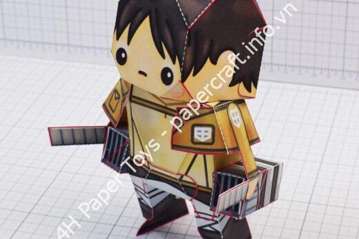 Mô hình giấy Attack On Titan – Eren - đồ chơi giấy thủ công PaperCraft VN
