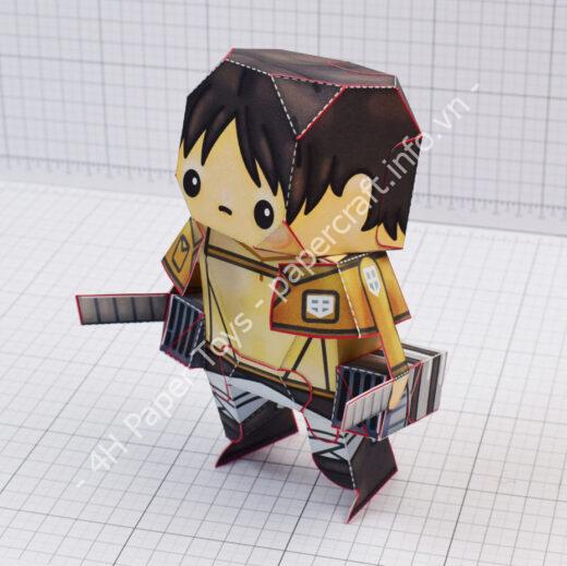Mô hình giấy Attack On Titan – Eren - đồ chơi giấy thủ công PaperCraft VN