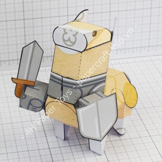 Mô hình giấy Attacka Alpaca - đồ chơi giấy thủ công PaperCraft VN