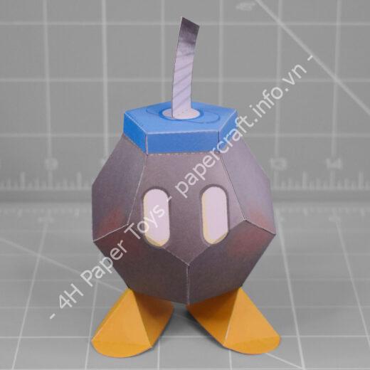Mô hình giấy Ballistic Bob-omb - đồ chơi giấy thủ công PaperCraft VN