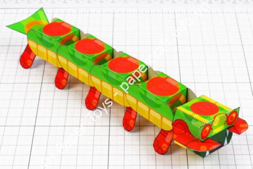 Mô hình giấy Play Dead Centipede - đồ chơi giấy thủ công PaperCraft VN