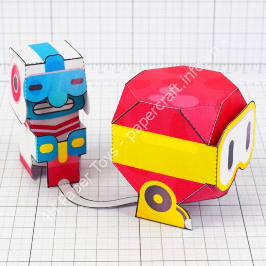 Mô hình giấy Dig Dug Boom - đồ chơi giấy thủ công PaperCraft VN