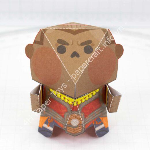 Mô hình giấy Okoye – Black Panther - đồ chơi giấy thủ công PaperCraft VN