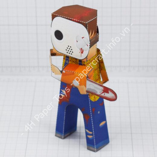 Mô hình giấy Hockey Mask Murderer - đồ chơi giấy thủ công PaperCraft VN