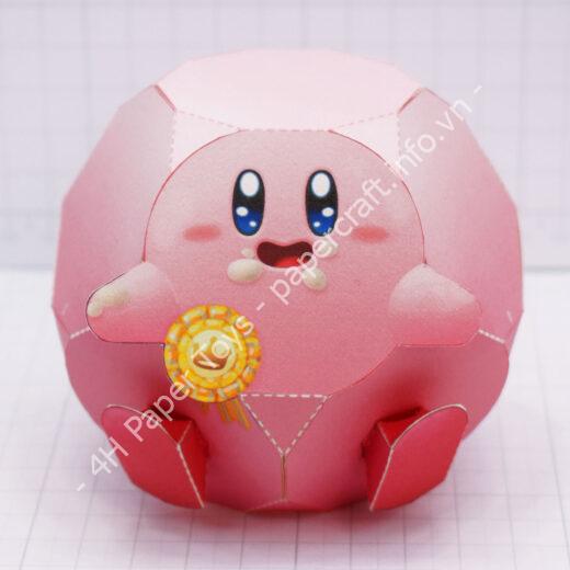 Mô hình giấy Kirby’s Dream Buffet – Chubby Kirby - đồ chơi giấy thủ công PaperCraft VN