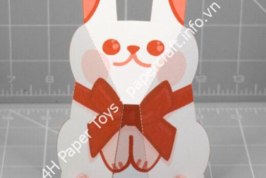 Mô hình giấy Lunar New Year Rabbit - đồ chơi giấy thủ công PaperCraft VN
