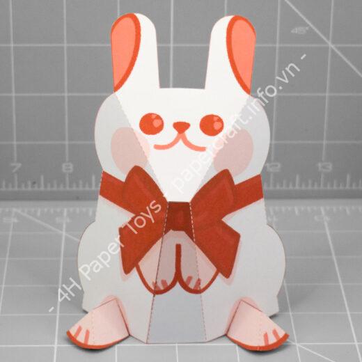Mô hình giấy Lunar New Year Rabbit - đồ chơi giấy thủ công PaperCraft VN
