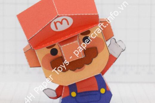 Mô hình giấy Little Mario - đồ chơi giấy thủ công PaperCraft VN