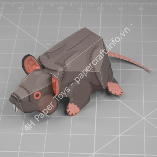 Mô hình giấy Plague Rat - đồ chơi giấy thủ công PaperCraft VN