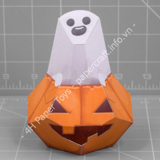 Mô hình giấy Possessed Pumpkin - đồ chơi giấy thủ công PaperCraft VN