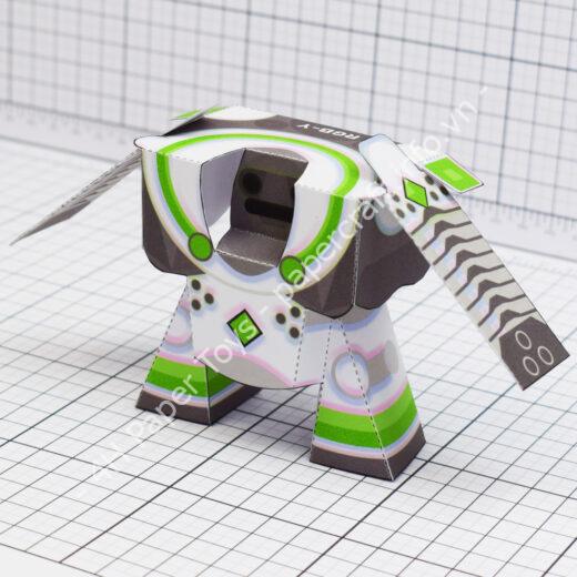 Mô hình giấy RGB-Y Robot - đồ chơi giấy thủ công PaperCraft VN