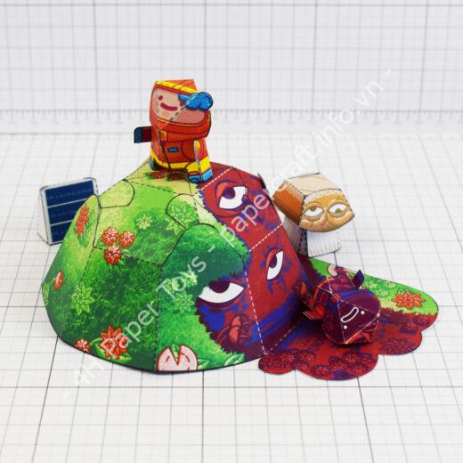 Mô hình giấy Space Garden Playset - đồ chơi giấy thủ công PaperCraft VN