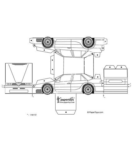 Mô hình giấy Alfa Romeo - đồ chơi giấy thủ công PaperCraft VN
