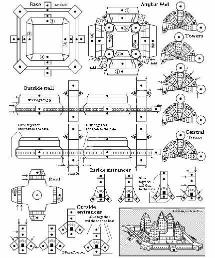 Mô hình giấy Angkor Wat - đồ chơi giấy thủ công PaperCraft VN