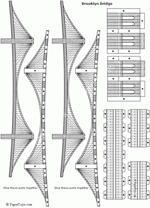 Mô hình giấy Brooklyn Bridge - đồ chơi giấy thủ công PaperCraft VN