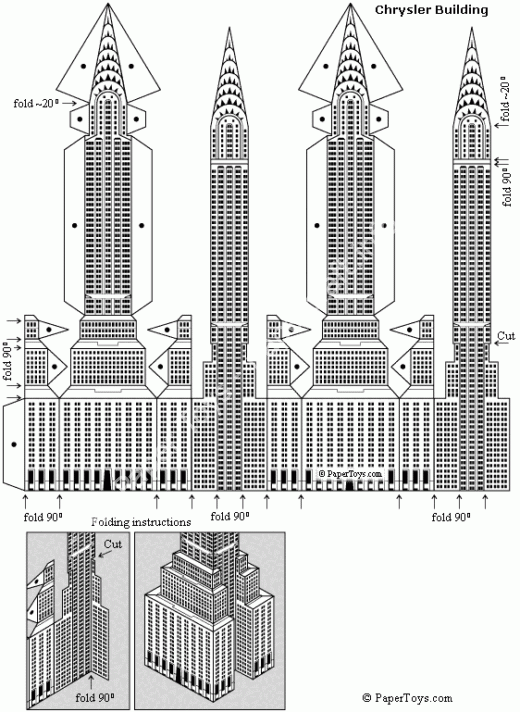 Mô hình giấy Chrysler Building - đồ chơi giấy thủ công PaperCraft VN