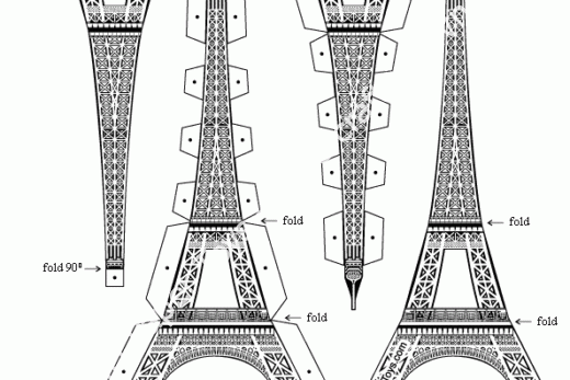 Mô hình giấy Eiffel Tower - ảnh 2 - đồ chơi giấy thủ công PaperCraft VN