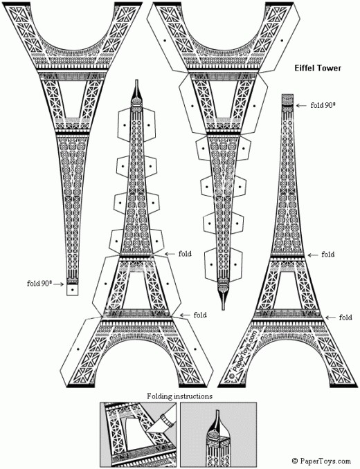 Mô hình giấy Eiffel Tower - đồ chơi giấy thủ công PaperCraft VN