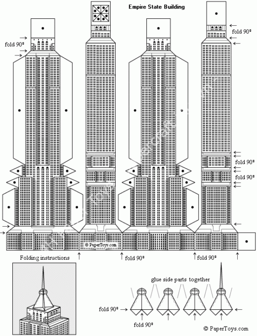 Mô hình giấy Empire State Building - ảnh 2 - đồ chơi giấy thủ công PaperCraft VN