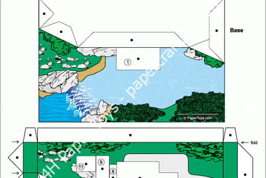 Mô hình giấy Frank Lloyd Wright House - đồ chơi giấy thủ công PaperCraft VN