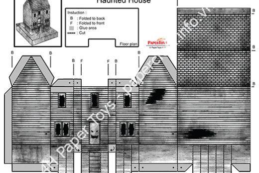 Mô hình giấy Haunted House - đồ chơi giấy thủ công PaperCraft VN