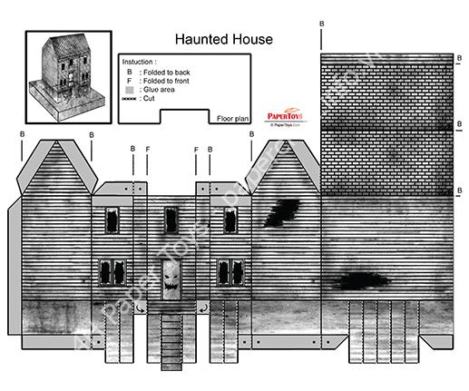 Mô hình giấy Haunted House - đồ chơi giấy thủ công PaperCraft VN
