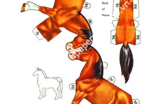 Mô hình giấy Horse - đồ chơi giấy thủ công PaperCraft VN