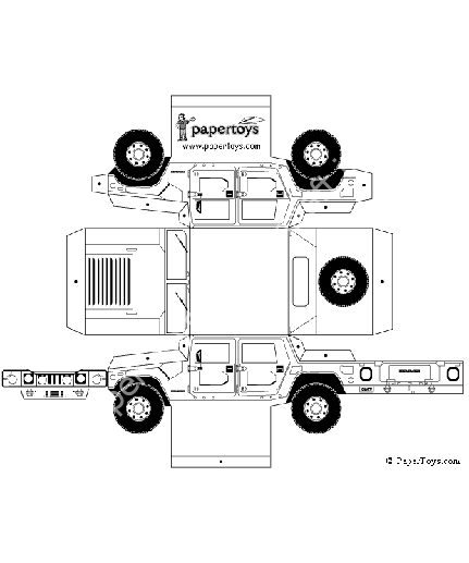 Mô hình giấy Hummer - đồ chơi giấy thủ công PaperCraft VN