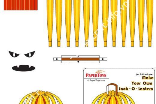 Mô hình giấy Jack-O-Lantern - đồ chơi giấy thủ công PaperCraft VN