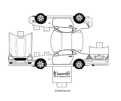 Mô hình giấy Mercedes 320 SL - đồ chơi giấy thủ công PaperCraft VN