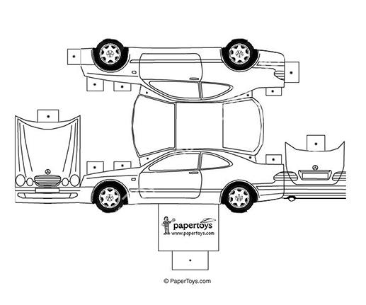 Mô hình giấy Mercedes CLK - đồ chơi giấy thủ công PaperCraft VN