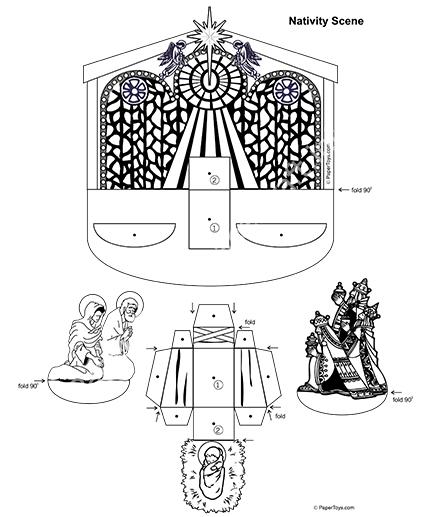 Mô hình giấy Nativity Scene - đồ chơi giấy thủ công PaperCraft VN
