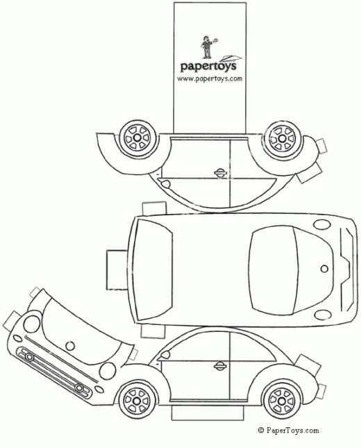 Mô hình giấy New Volkswagen - đồ chơi giấy thủ công PaperCraft VN