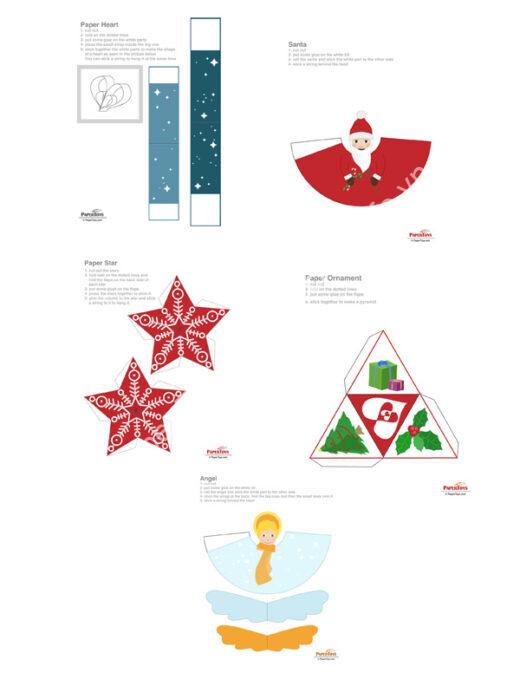 Mô hình giấy Christmas Tree Ornaments - ảnh 2 - đồ chơi giấy thủ công PaperCraft VN