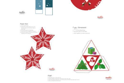 Mô hình giấy Christmas Tree Ornaments - đồ chơi giấy thủ công PaperCraft VN
