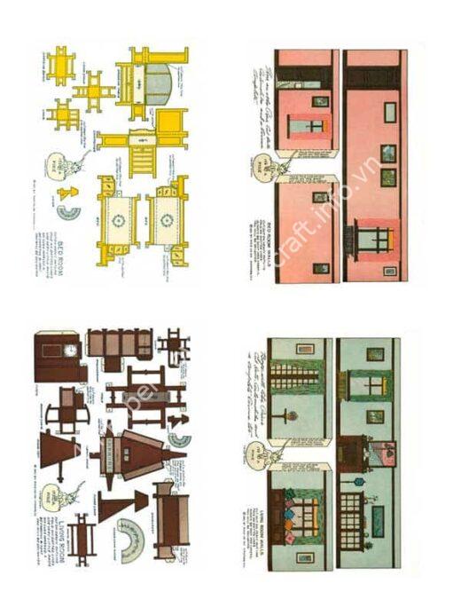 Mô hình giấy 1920’s Home Interiors - đồ chơi giấy thủ công PaperCraft VN