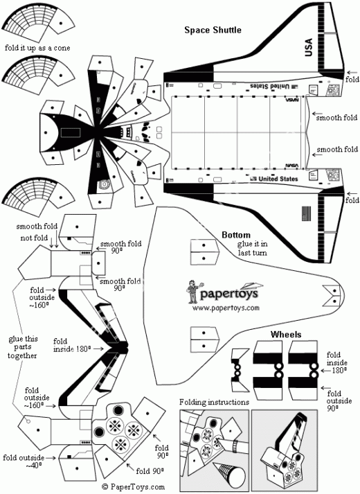 Mô hình giấy Space Shuttle - đồ chơi giấy thủ công PaperCraft VN