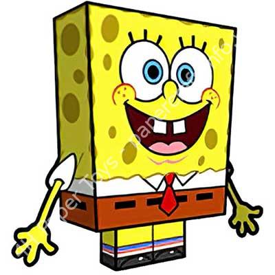 Mô hình giấy Spongebob - ảnh 2 - đồ chơi giấy thủ công PaperCraft VN