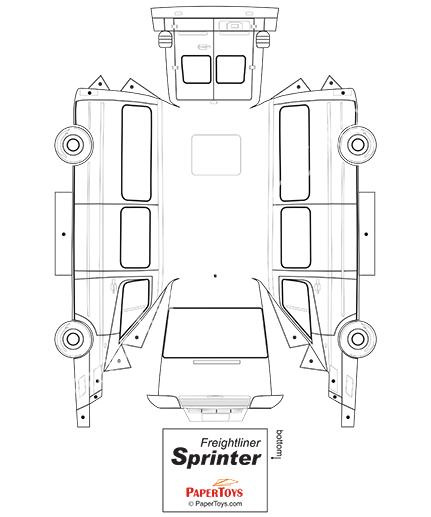 Mô hình giấy Sprinter Van - đồ chơi giấy thủ công PaperCraft VN
