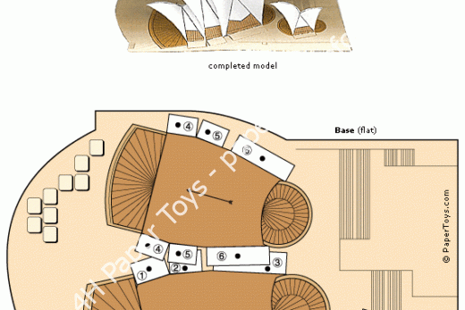Mô hình giấy Sydney Opera House - đồ chơi giấy thủ công PaperCraft VN