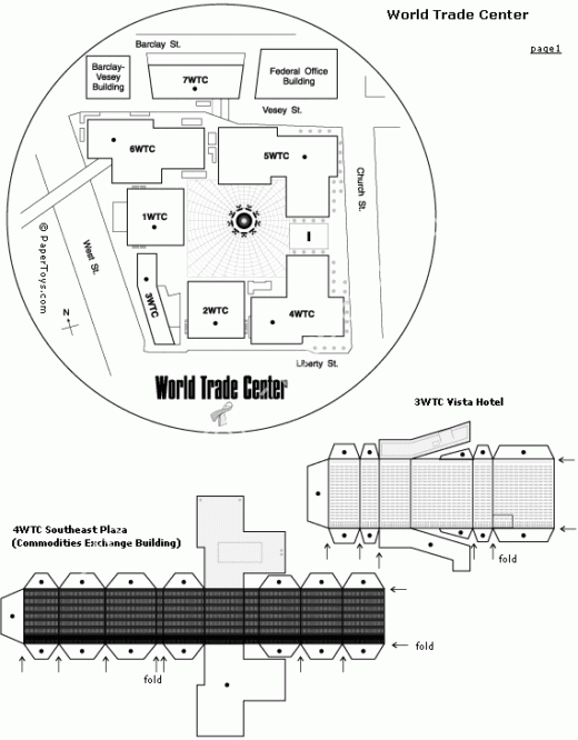 Mô hình giấy World Trade Center Complex - đồ chơi giấy thủ công PaperCraft VN