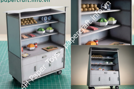 Mô hình giấy Xe Bánh Mì Việt Nam - ảnh 2 - đồ chơi giấy thủ công PaperCraft VN