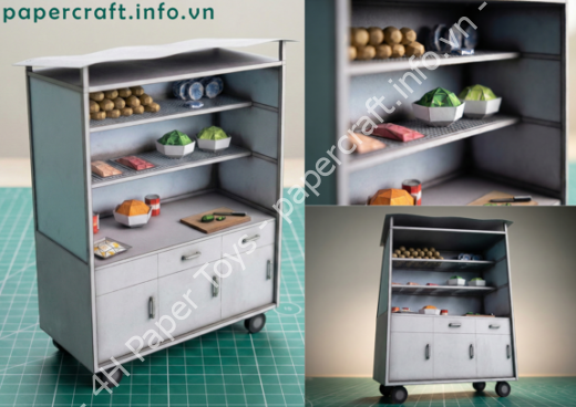 Mô hình giấy Xe Bánh Mì Việt Nam - ảnh 2 - đồ chơi giấy thủ công PaperCraft VN