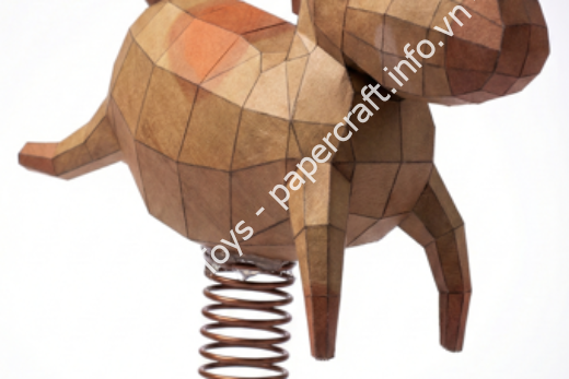 Mô hình giấy Spring Paper Horse - đồ chơi giấy thủ công PaperCraft VN