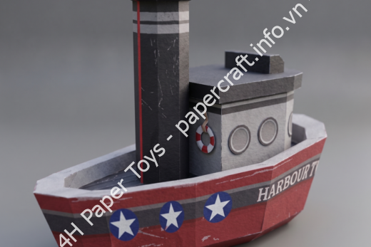 Mô hình giấy Tàu kéo Cảng (BioShock) - đồ chơi giấy thủ công PaperCraft VN