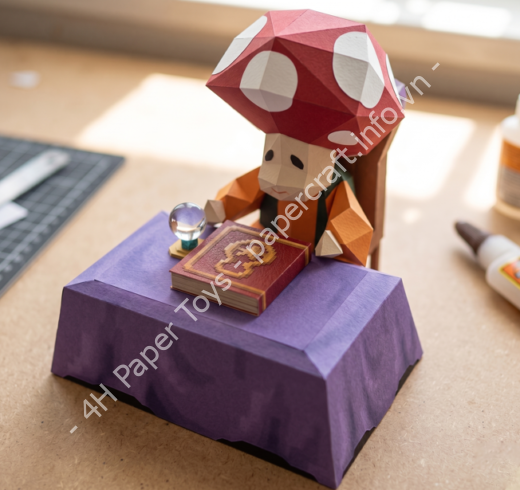Mô hình giấy NPC Tiên tri Nấm - đồ chơi giấy thủ công PaperCraft VN
