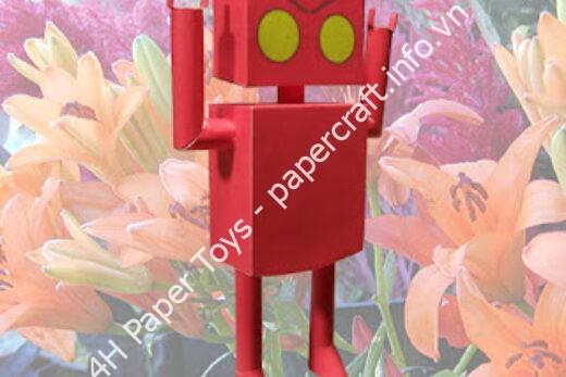 Mô hình giấy “Red Robot #C-63” - ảnh 2 - đồ chơi giấy thủ công PaperCraft VN