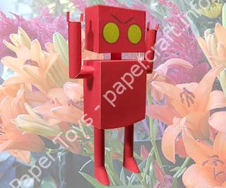 Mô hình giấy “Red Robot #C-63” - ảnh 2 - đồ chơi giấy thủ công PaperCraft VN