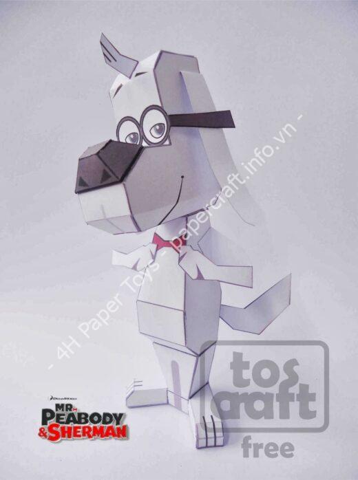 Mô hình giấy Mr. Peabody - đồ chơi giấy thủ công PaperCraft VN